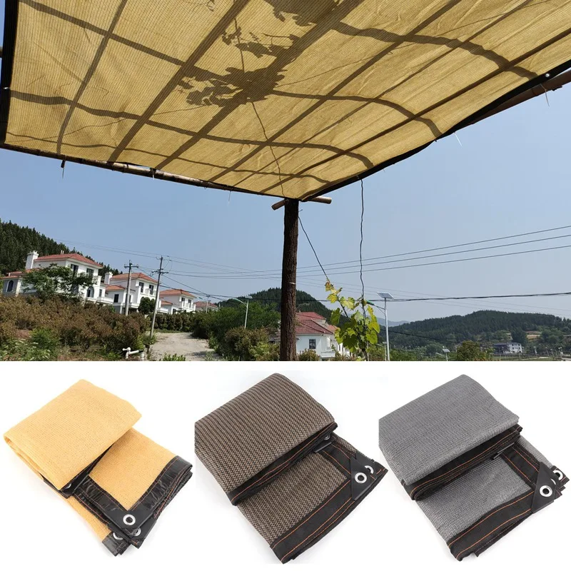 4Colors 85% Outdoor Patio Sun Shade Sail Rectangle Garden Sunshade Net Balcony Net Anti-UV Sun Shelter Awning Car Sun Shade Net