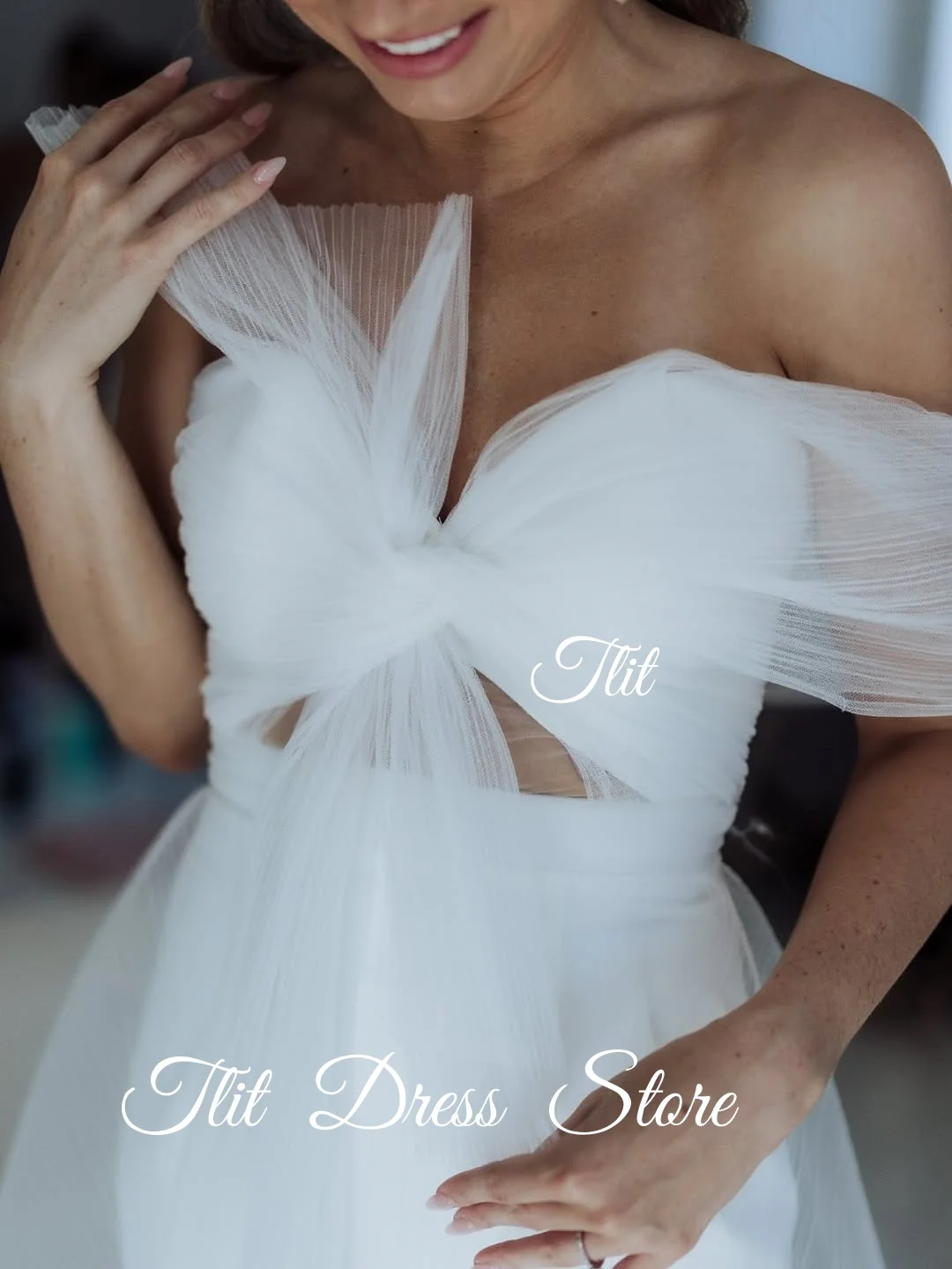 TLIT Vintage Tulle A-Line Wedding Dresses Sweetheart Wedding Gowns Off The Shoulder Bridal Dresses 2026 For US Woman Wedding