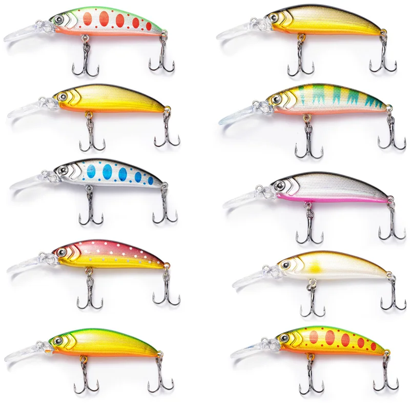 FT 70mm 5.5g Floating/Crank Wobbler For Fishing Pike Fishing Crankbait Bait Artificial/Hard Lure Black Minnow Fishing Lures