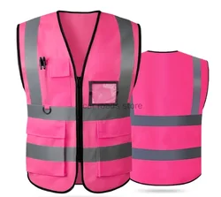 Ropa de ciclismo de seguridad al aire libre, chaleco reflectante de alta visibilidad, personalizado, logotipo de su texto, tráfico de construcción personalizado