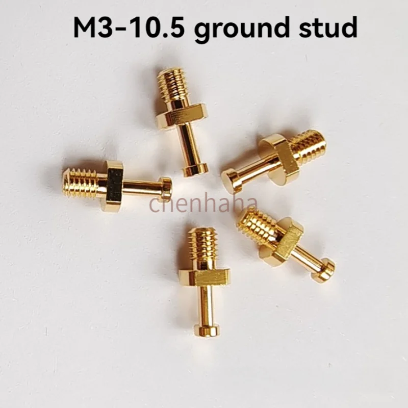 

Gold-Plated Grounding Column M3-10.5 Small Pure Copper Radio Frequency Cavity Pcb Ground Wire Welding Column M3 Thread Grounding Terminal