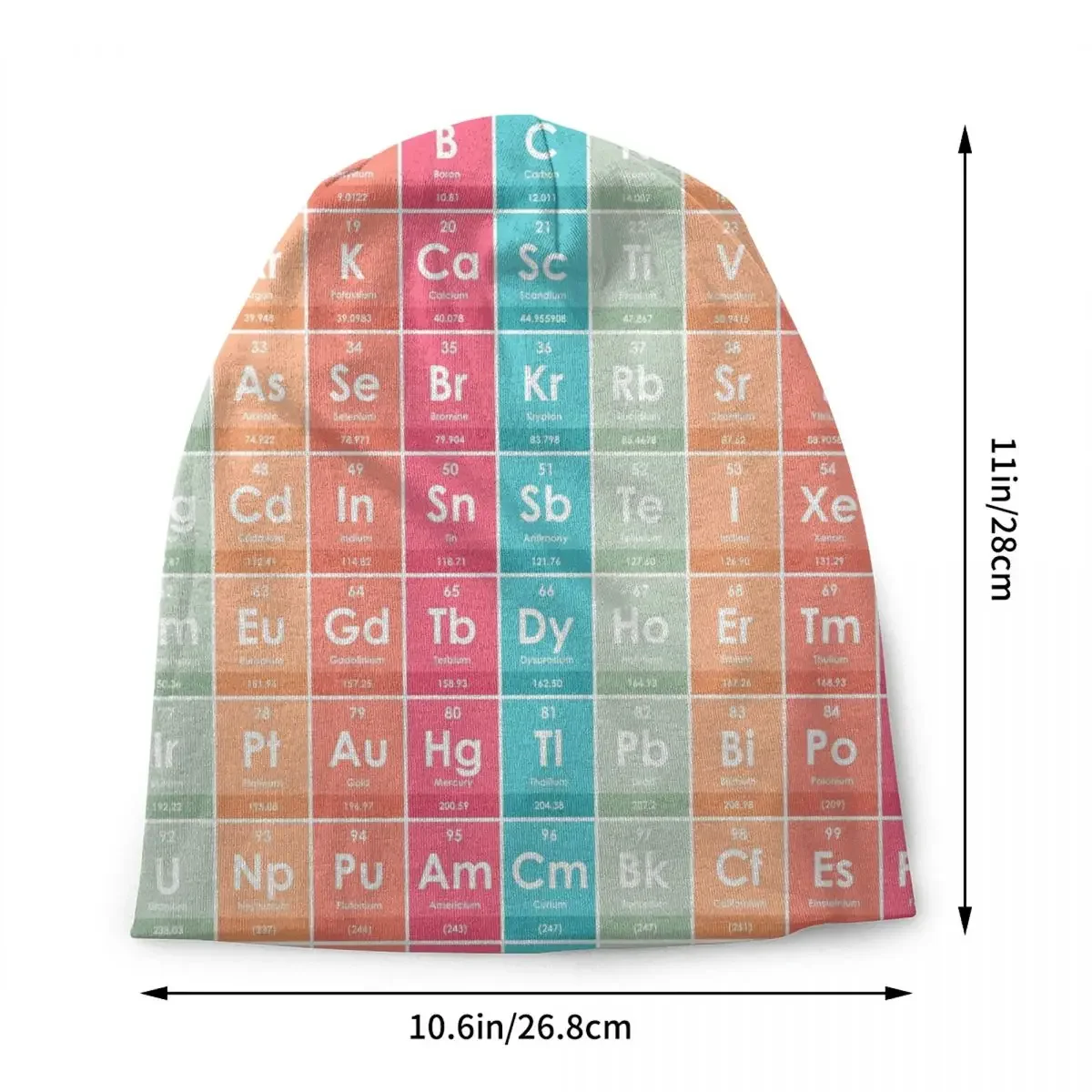 Elements Of The Periodic Table Beanies Caps Men Unisex Outdoor Winter Warm Knitting Hat Adult Teacher Gift Education Bonnet Hats