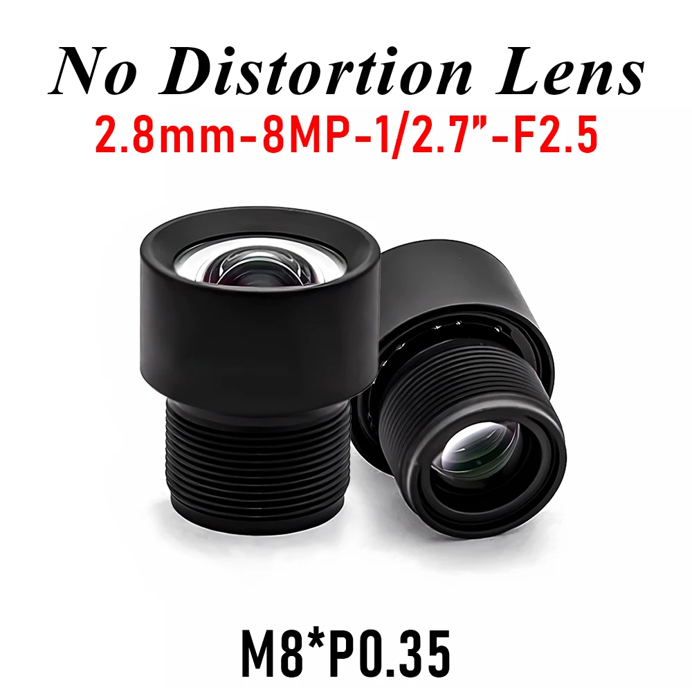 8MP 2.8mm M8 Lens No Distortion 1/2.7