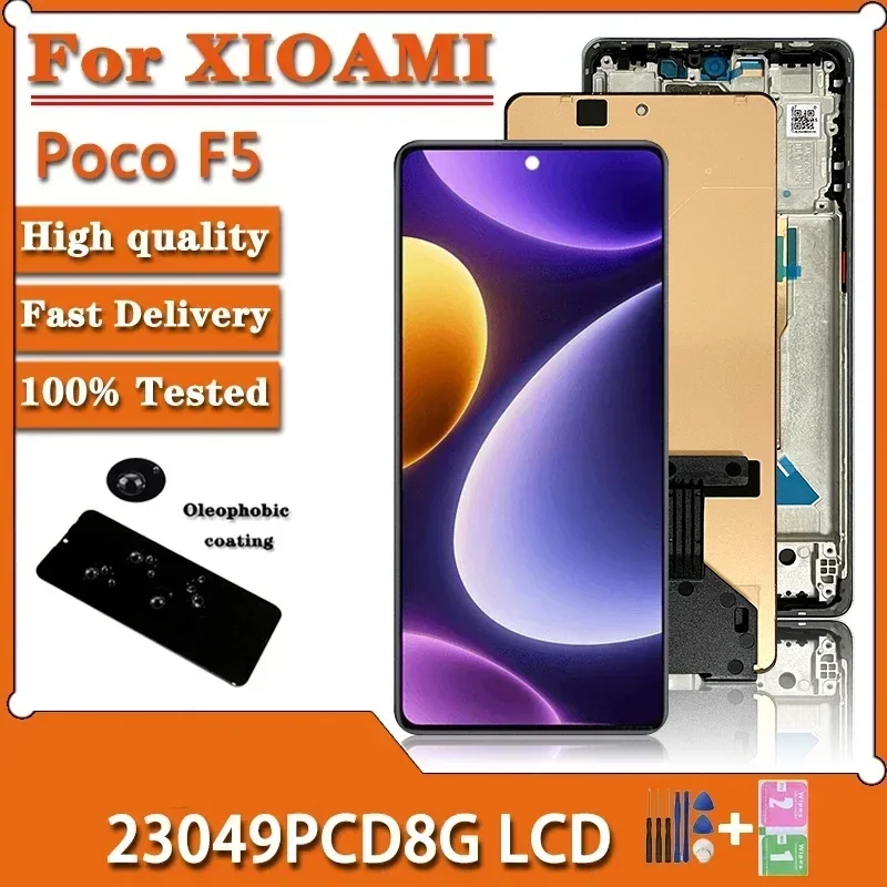 

6,67 ''AMOLED для Xiaomi Poco F5 Экран ЖК-дисплей Дигитайзер в сборе для POCO F5 23049PCD8G Дисплей Сенсорный экран