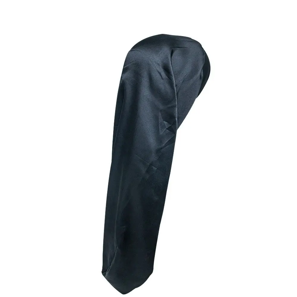 Accessories Satin Long Sleep Cap With Head Tie Band Hair Care Night Sleeping Hat Edge Wrap Beanie for Curly Braid Hair