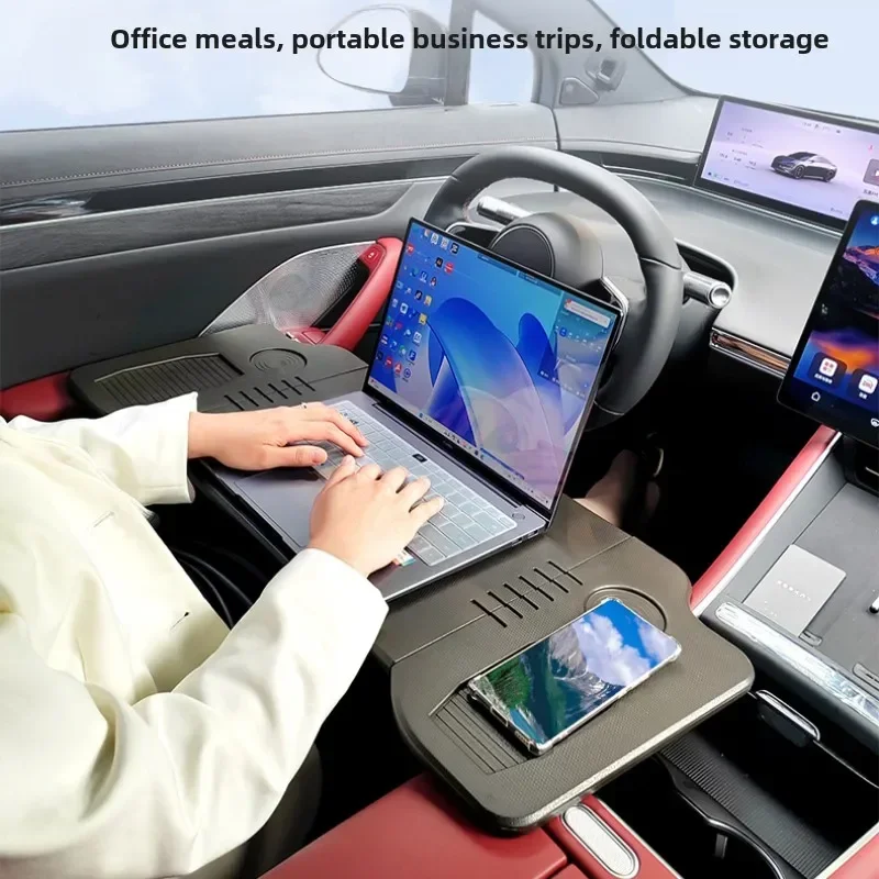

Автомобильный стол для ноутбука, складной стол на руль, поднос для еды для Tesla Model 3/Y, автоматический руль, стол для ноутбука, держатель подноса для напитков