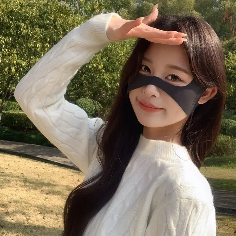 

Sunscreen Face Scarf Ice Silk Sunscreen Mask Thin Nylon Summer Face Cover Breathable UV Protection Face Gini Mask Outdoor