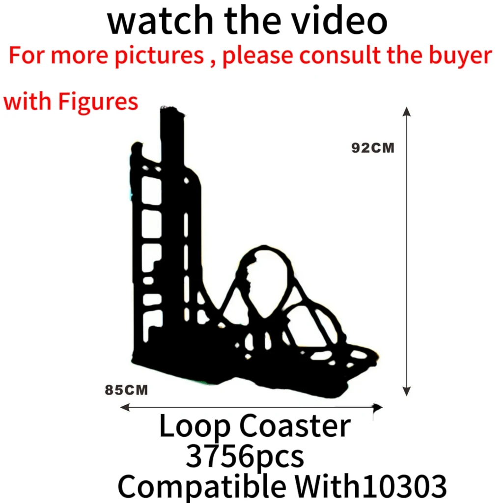 

New 3756PCS Loop Roller Coaster With Motor City Creative Building Block Plastic Model 10303 Bricks Toys For Kids Christmas Gifts