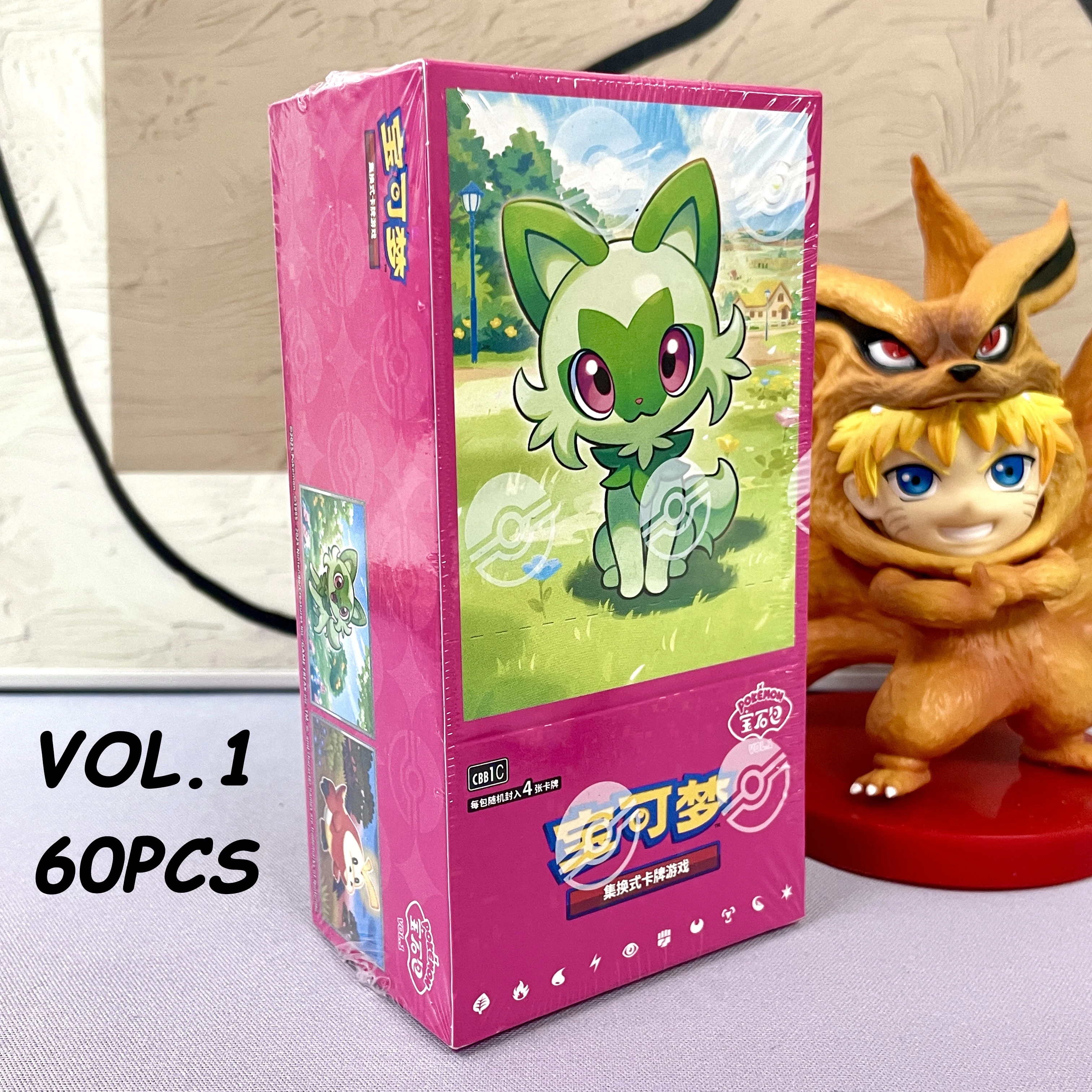 Originale Pokemon Card Gem Pack Vol.1 2 Trading PTCG Raccolta Cinese SCIARLETTE E VIOLE Sprigatito Pikachu Peluche Giocattolo Per Bambini Regalo