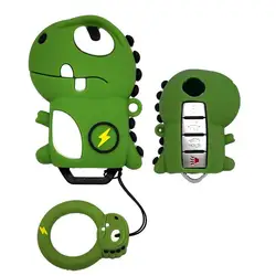 Soft Dinosaur Dragon Silicone Car Key Case Cover Holder Bag For Car Key Key Protector Cover Car Accessories
