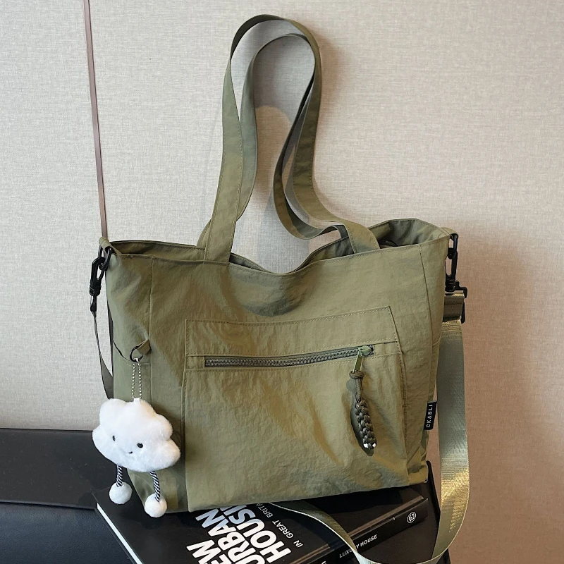 

Canvas Bag, Women's Large Capacity 2025 New Versatile Crossbody Bag Casual Single Shoulder Class Commuting Tote Bag