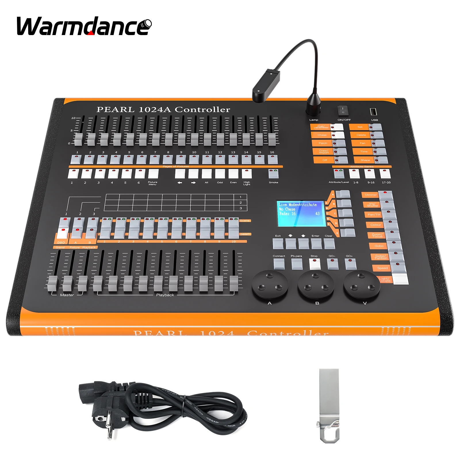 

Grand Console 512/1990 Standard DMX and MIDI Operator 1024 Channel Light Controller for Live Concerts KTV DJs Clubs