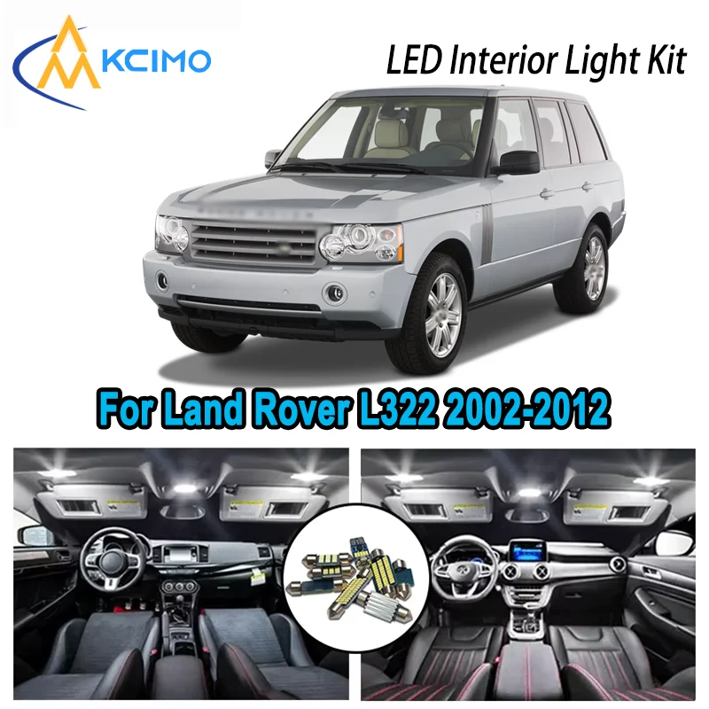 

For Land Rover L322 2002-2012 2009 2010 2011Premium Bright LED Interior Dome Map Trunk Light Kit Car Led Lamps Canbus No Error