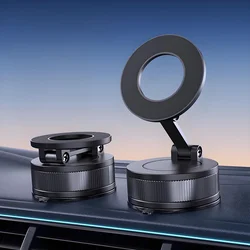 Magnetic Car Phone Holder Mount, 360° Adjustable Vacuum Strong Suction Phone Stand for SmartPhone/Car/Gym/Mirror/ Smooth Surface