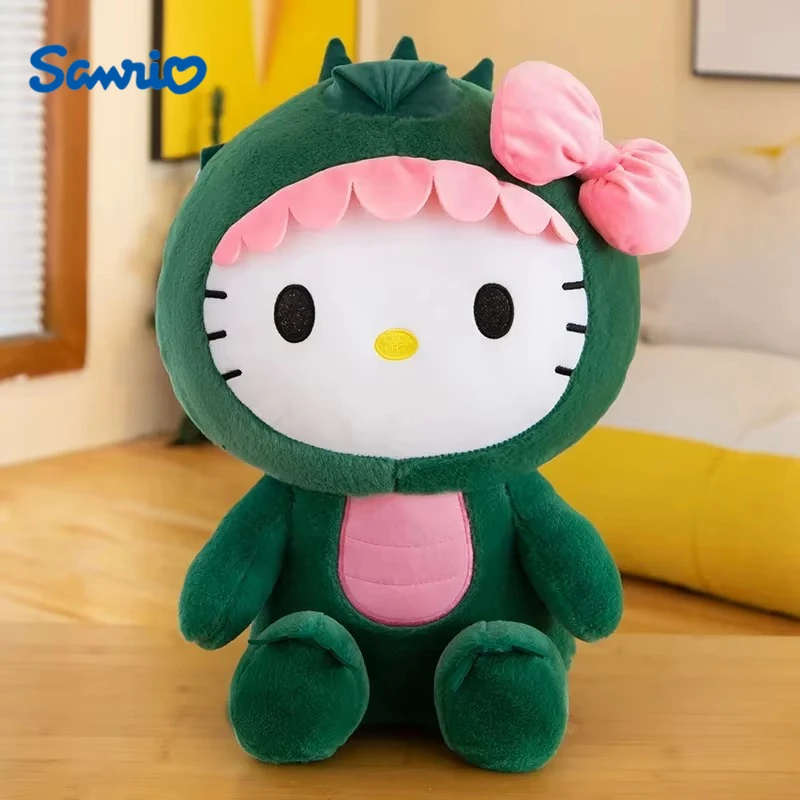 35/50/65Cm Big Size Sanrio Kawaii Hello Kitty Dinosaurus Knuffels Cartoon Anime Gevulde Decoratie Slapen kussen Kinderen Gift