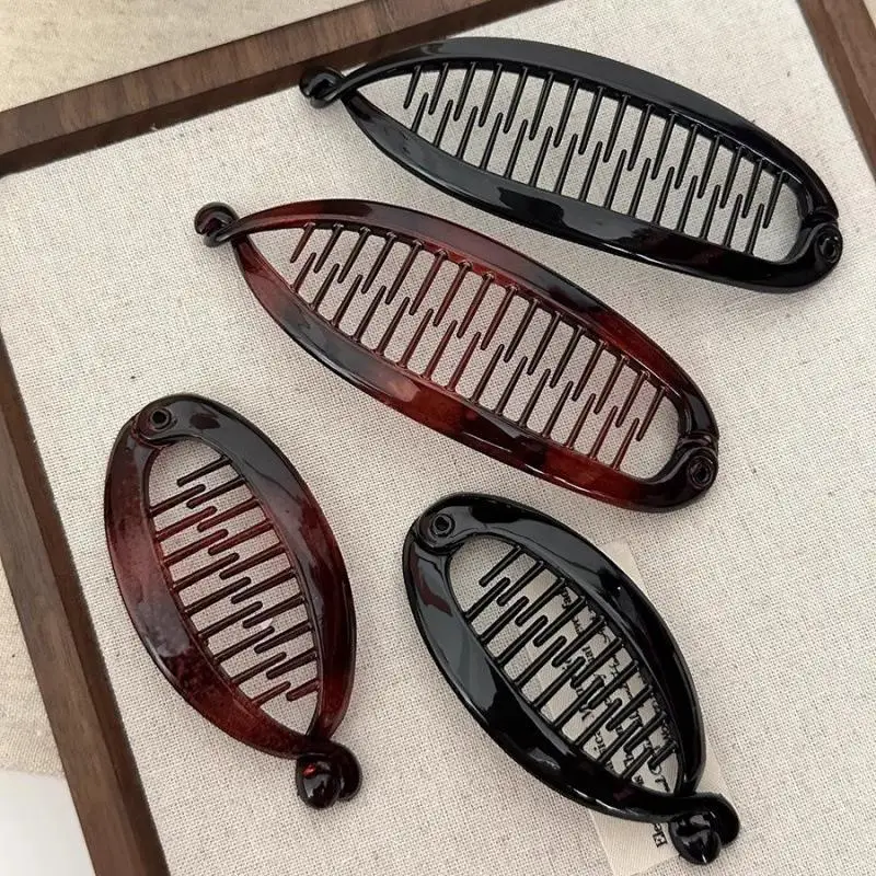 Fischförmige Bananen-Haarspangen, Pferdeschwanz-Clips, Haarreifen, Damen-Haaraccessoires, Haarnadeln, Twist-Clips – Detail 2