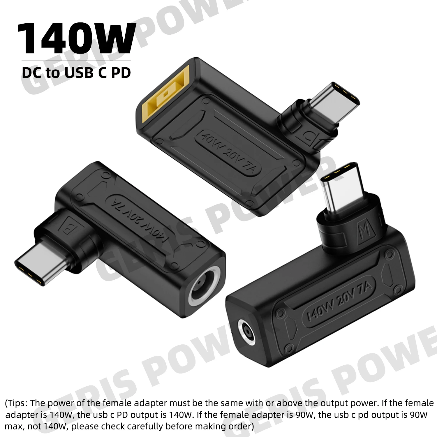 140W DC to USB C PD Power Supply Adapter Connector 5V 9V 20V Fast Charging Adaptor Converter for iPhone MacBook Samsung Huawei