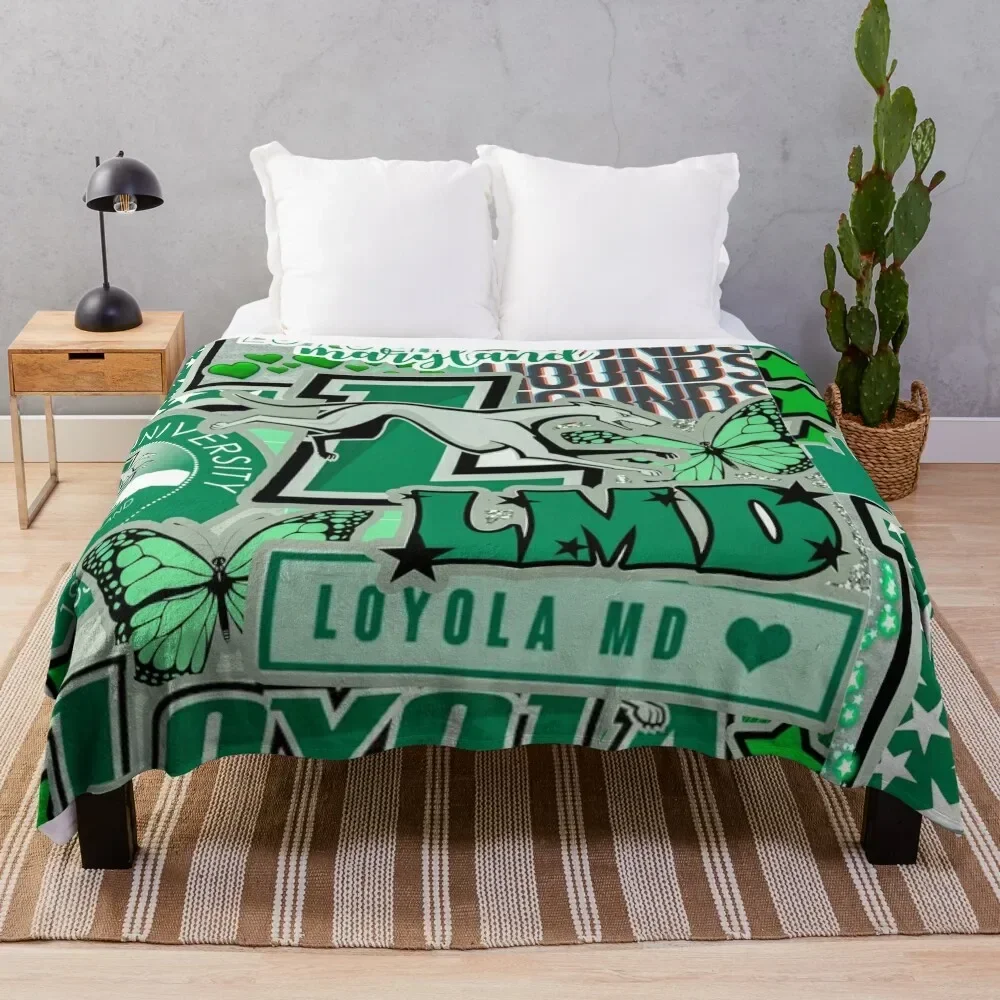 

Loyola University Maryland Collage Throw Blanket Bed linens halloween Luxury Designer Sofa Throw Blankets