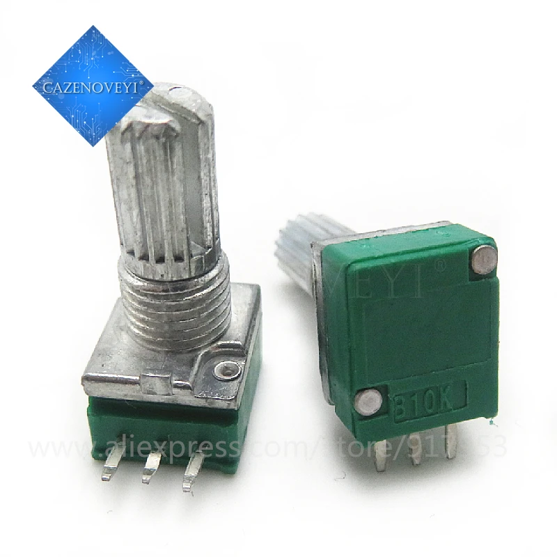 5pcs/lot RK097N B1K B5K B10K B20K B50K B100K B500K B250K B5K with a switch audio 3pin shaft 15mm amplifier sealing potentiometer