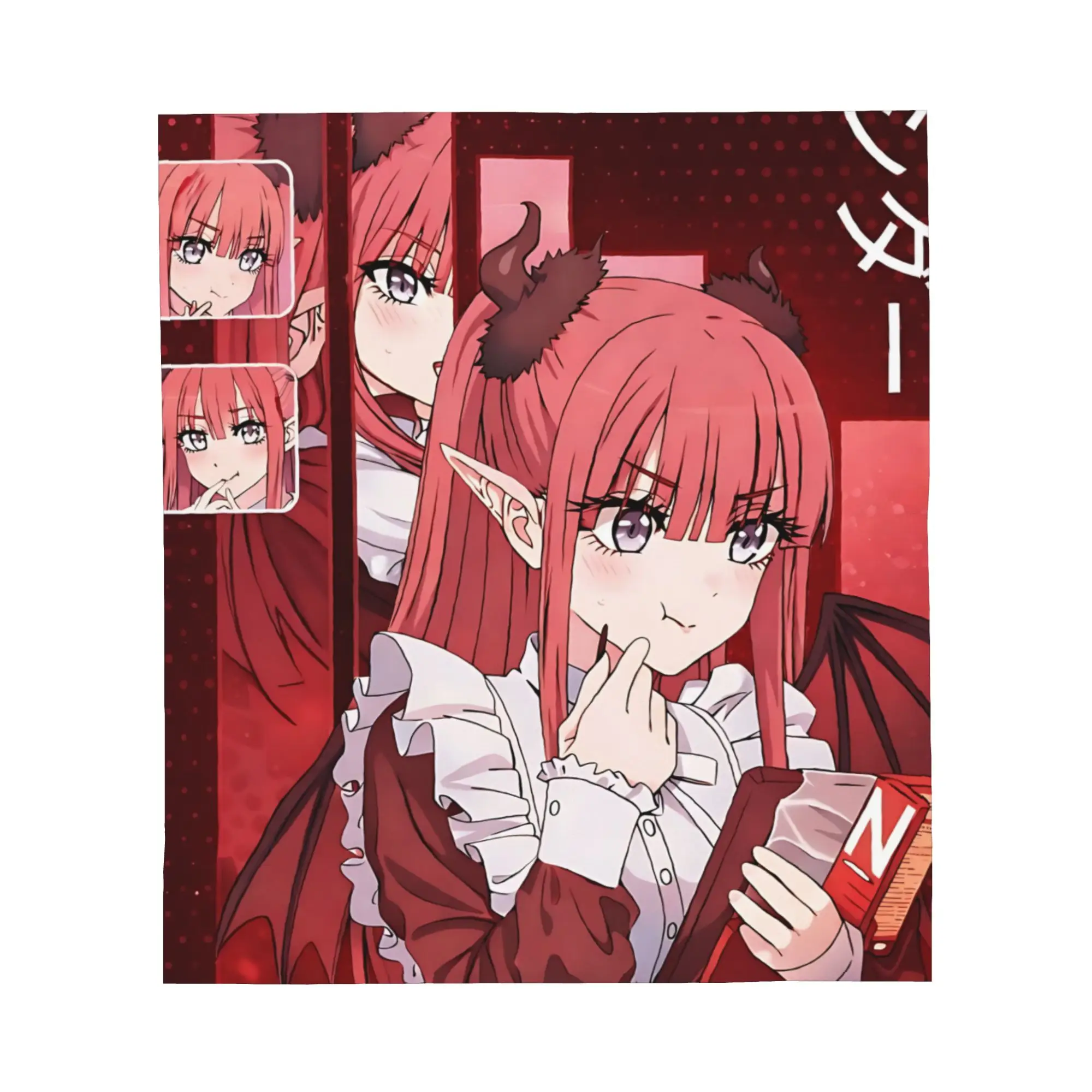 1PC Cute anime demon girl Winter Blankets for Adults Bedding Home Interior Sofa Knee