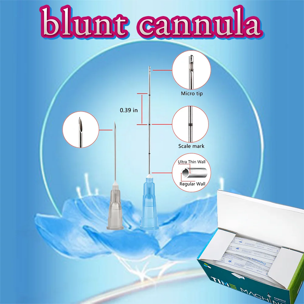 Factury50pack Micro Cannula Korea Blunt needles Needle Tips 14G/22G/23G/25G/27G/30G Plain Ends Notched Endo needle Syringe  Tool