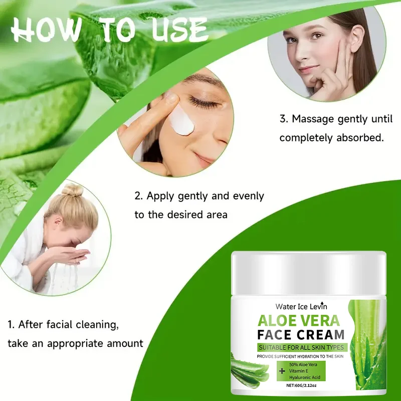 مرطب الصبار وفيتامين E - مرطب مهدئ للبشرة الجافة والحساسة |     أوراق الوجه والجسم ناعمة ومرنة