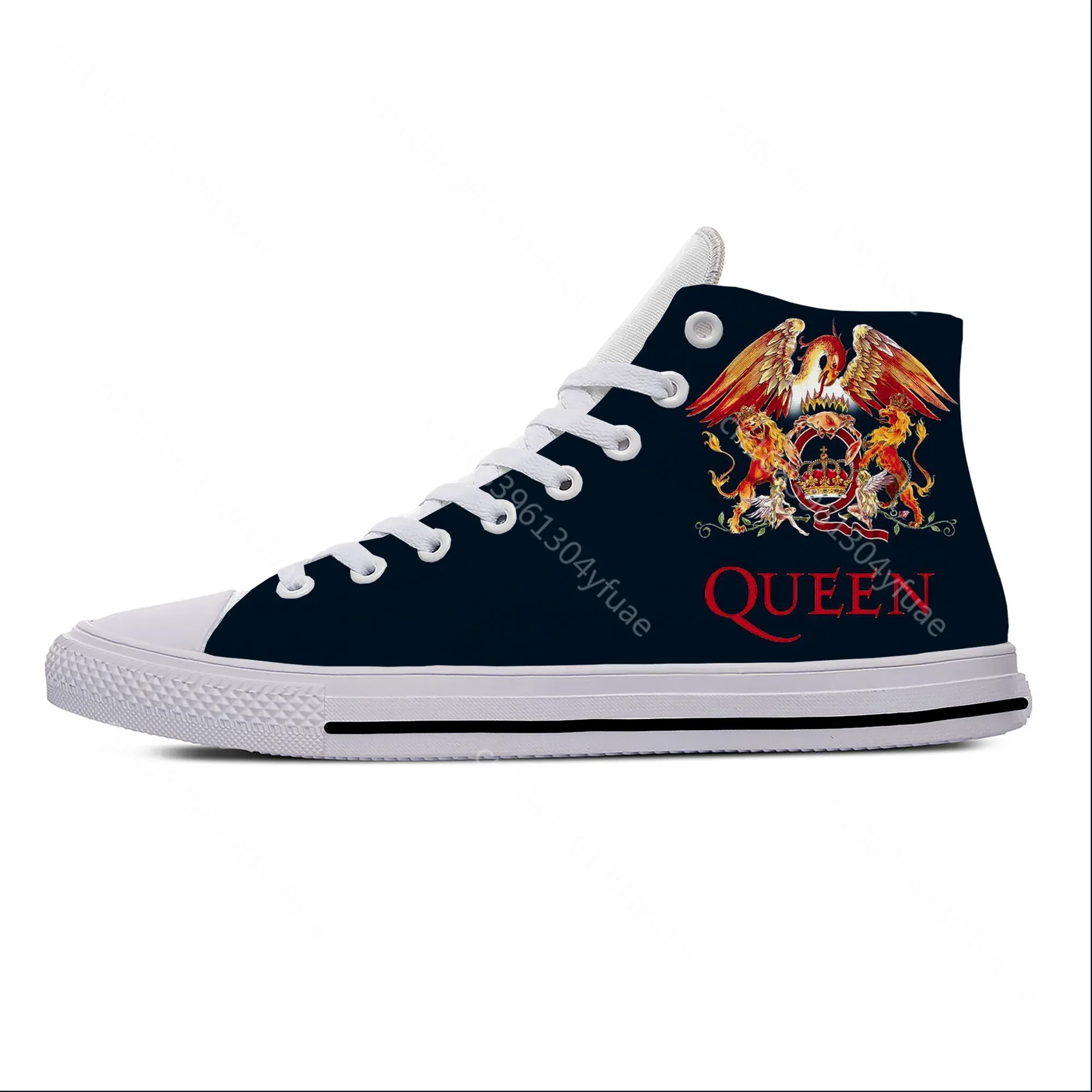 Hot Queen Rock Band Freddie Mercury Music Fashion Casual Cloth Shoes High Top Lightweight Breathable 3D Print Men Women Sneakers