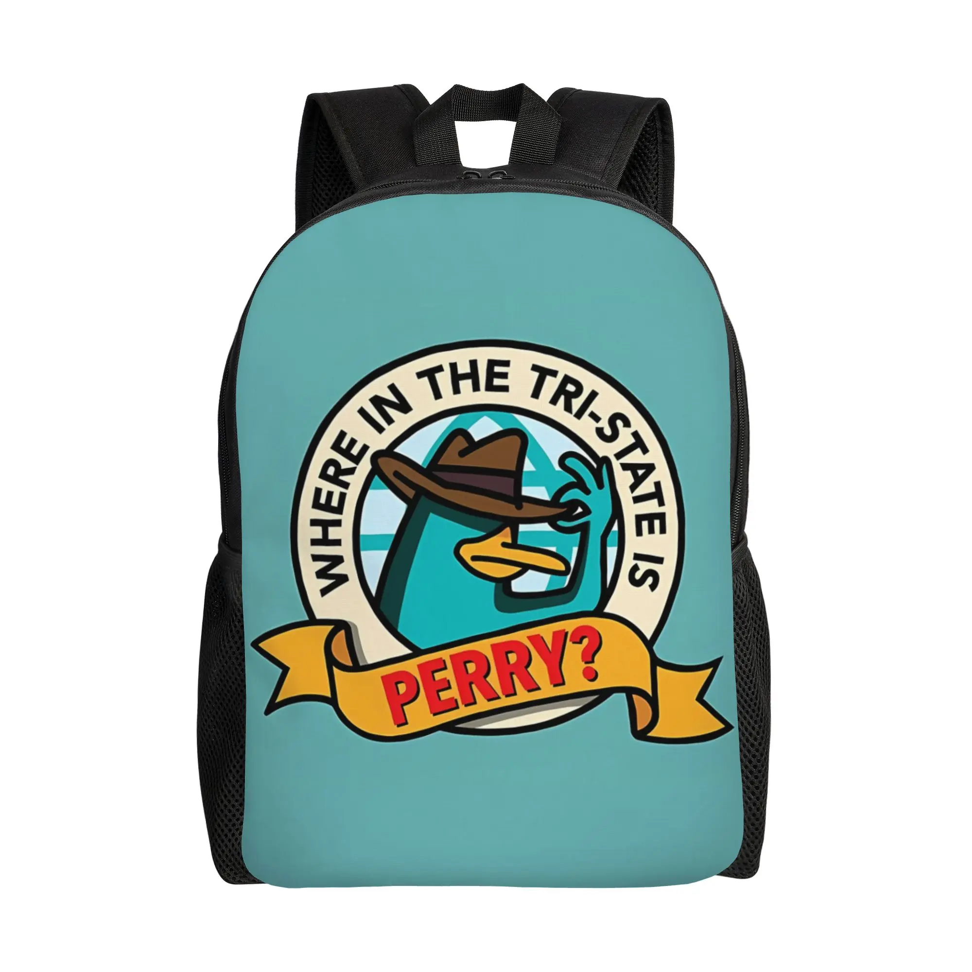 

Back to school season Perry Teal Knapsack Phineas and Ferb Office Staff Daily Backpack