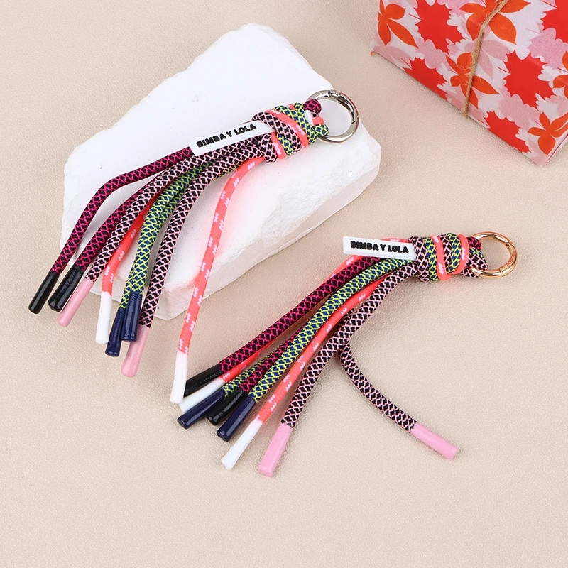 New High-quality Hardware Anti-theft Keychain Fashion Bag Accessories Luxury Brand Tassel Female Bag Decoration image 3