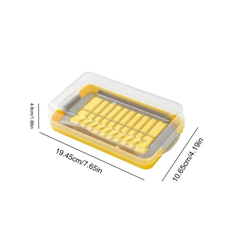 Pemotong mentega, kotak pengiris mentega keju dengan jaring pemotong untuk memotong mudah dan penyimpanan