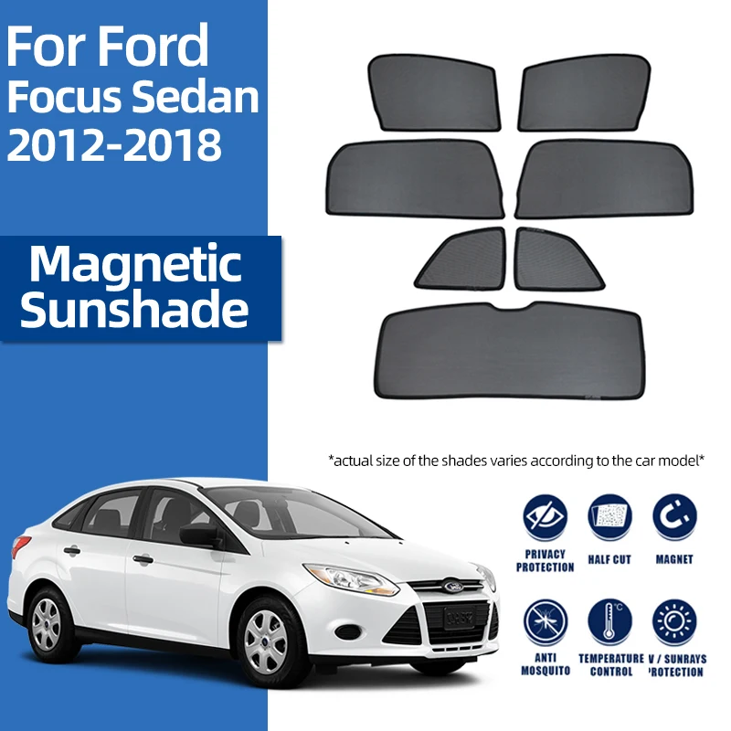 

For Ford Focus MK3 Sedan 2011-2018 Magnetic Car Sunshade Shield Front Windshield Curtain Rear Side Baby Window Sun Shade Visor