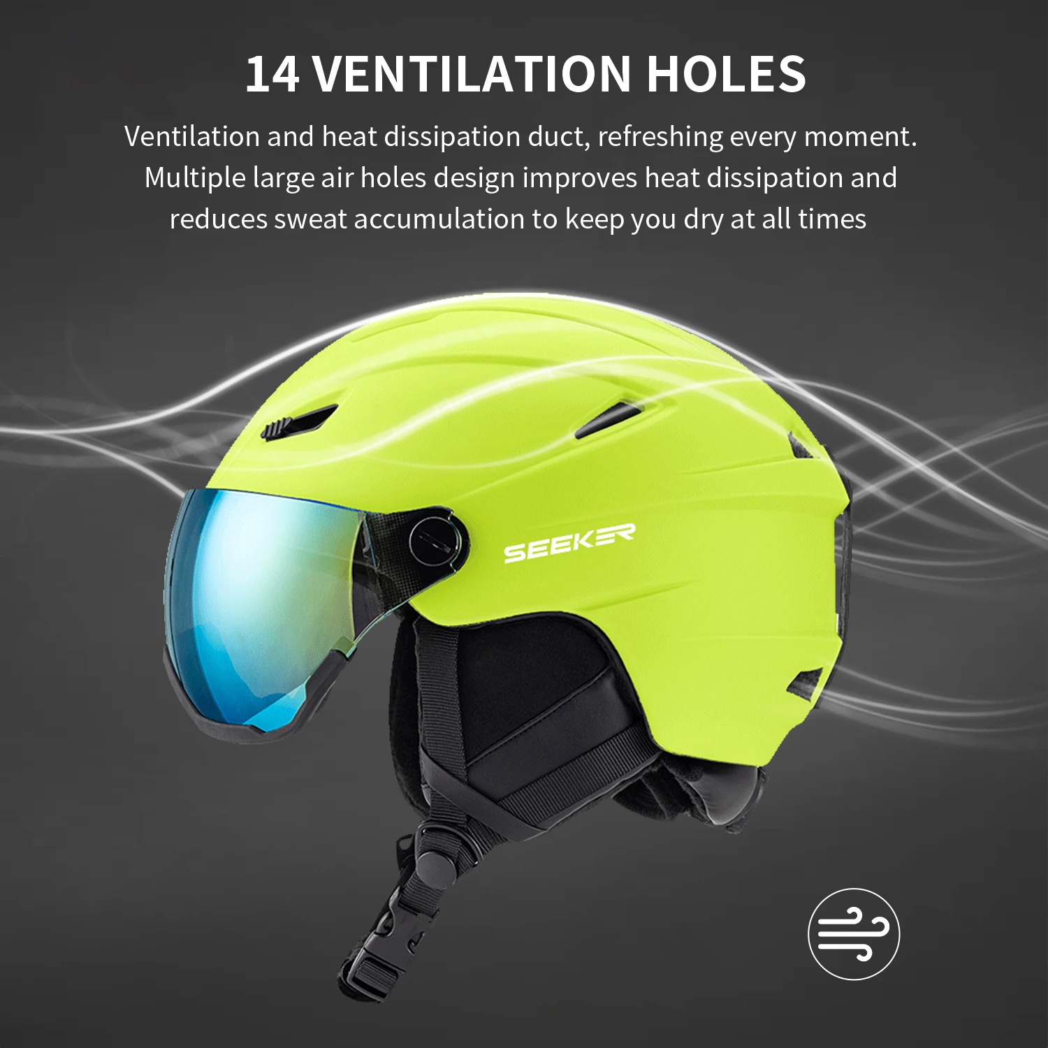 หมวกกันน็อคสกี UMUSEEKER สำหรั - Ski Helmet With Integrated Visor บทวิจารณ์และราคา