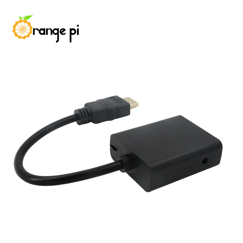 Cable naranja Pi HDMI a VGA de 17cm, línea de transmisión anti-interferencias, funciona con Monitor de hasta 720P
