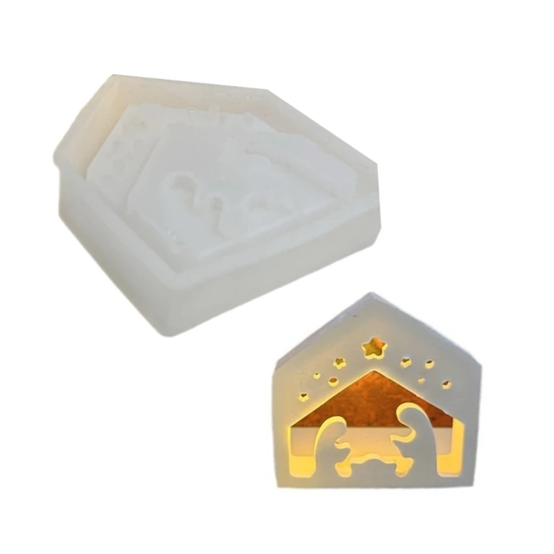 Christmas Silicone Mold Holiday Decoration Mold Flexible Silicone Mold Suitable for Crafting Detailed Holders R3MC