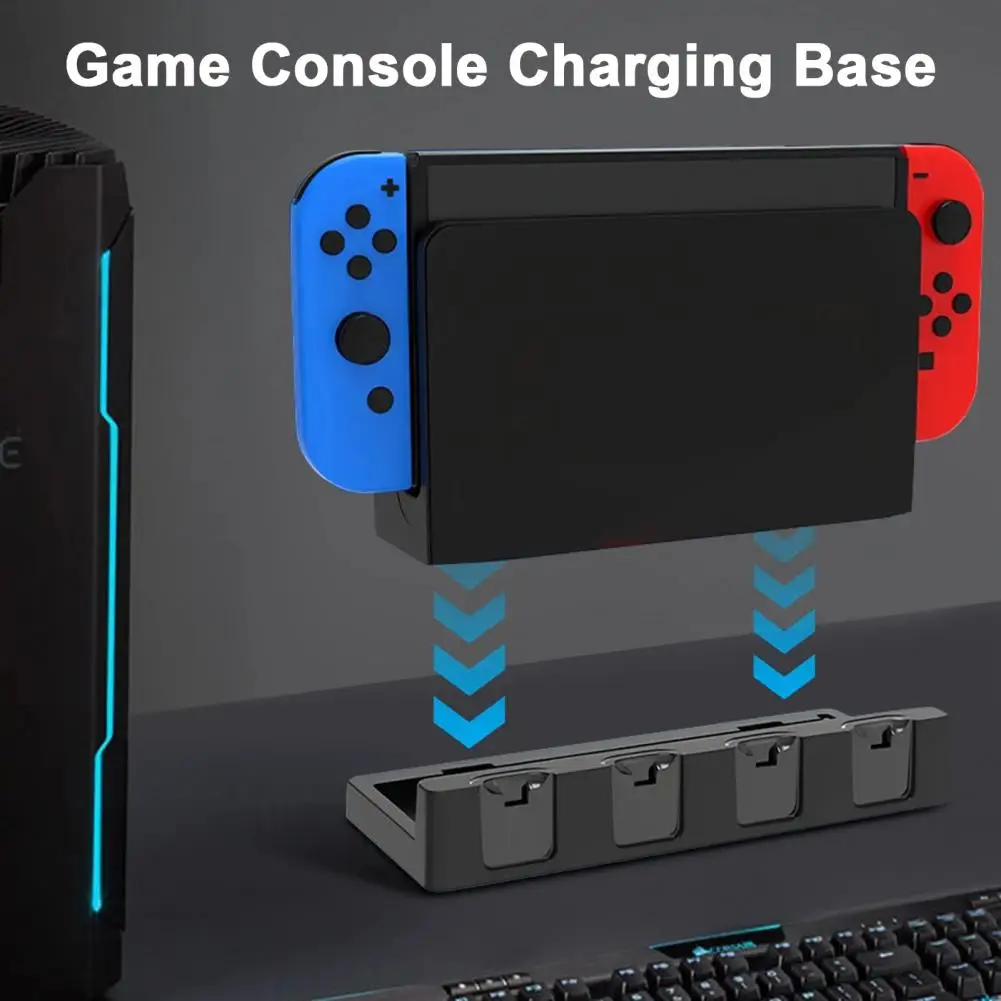 Base de chargeur de contrôleur, support de chargeur efficace avec indicateur Led, conception antidérapante pour Console de jeu Switch pour les jeux