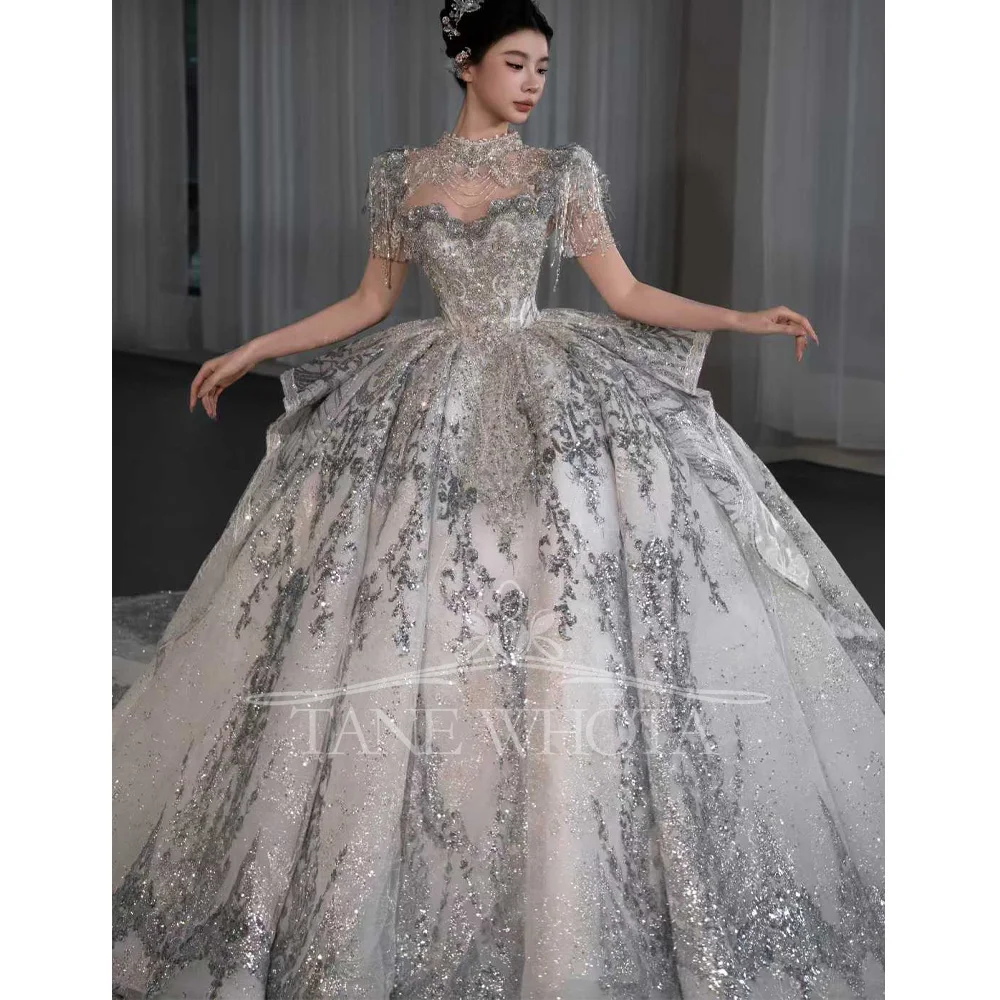 

Sweetheart Detachable Jacket Beaded Sequined Ball Gown Wedding Dress Sexy Customizable Novias Vestidos