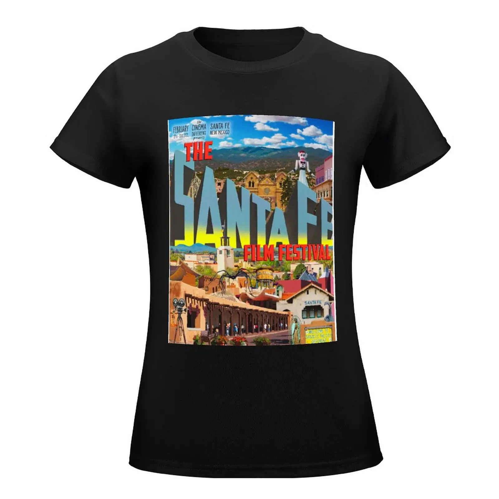 22nd Annual Santa Fe Film Festival Official Poster T-Shirt anime clothes Short sleeve tee t-shirt dress for Women plus size sexy