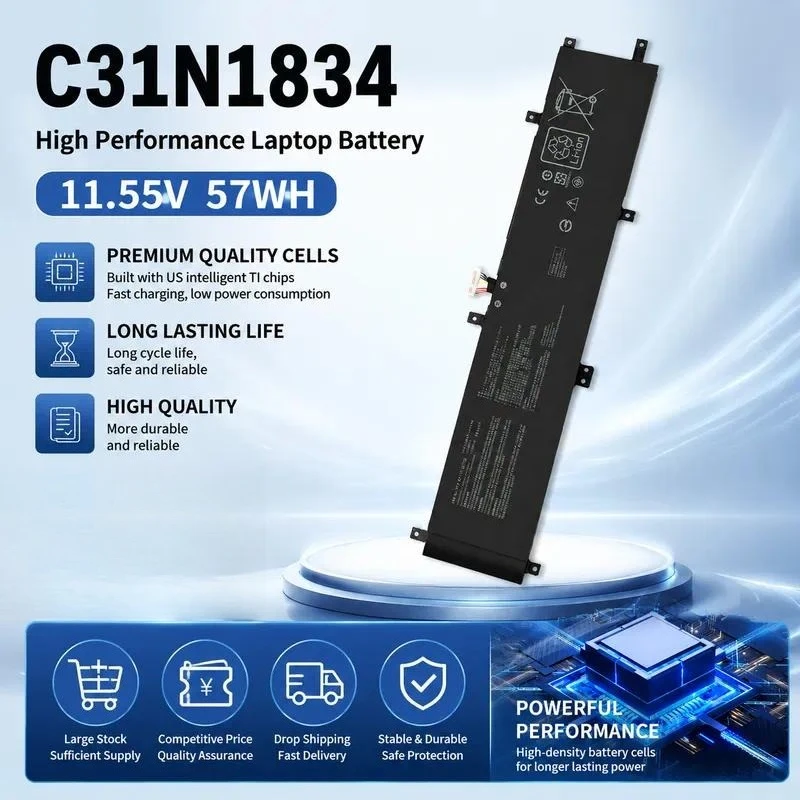 Laptop Battery for Asus W700G2T-AV020R H700GV W700G C31N1834 Replacement Internal Notebook Power Supply