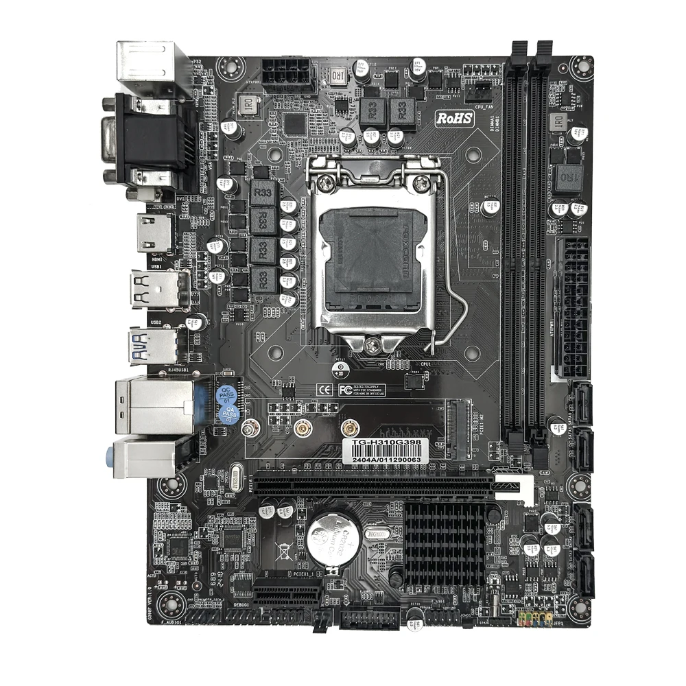 MOUGOL H310M Motherboard LGA 1151 Supports Intel Core 8/9 Gen CPU I3/i5/i7 Dual Channel DDR4 SATA3.0 HDMI+DP+VGA Desktop