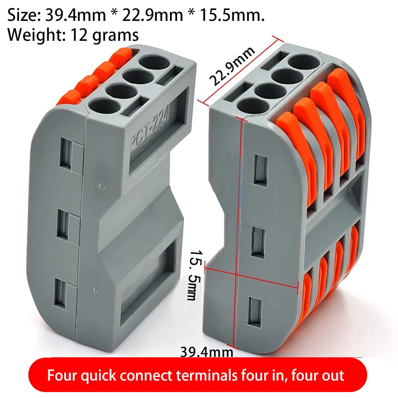 3 pieces of PCT-222 quick terminal block PCT-223 wire connector two-three-in-three-out press and wire to connector