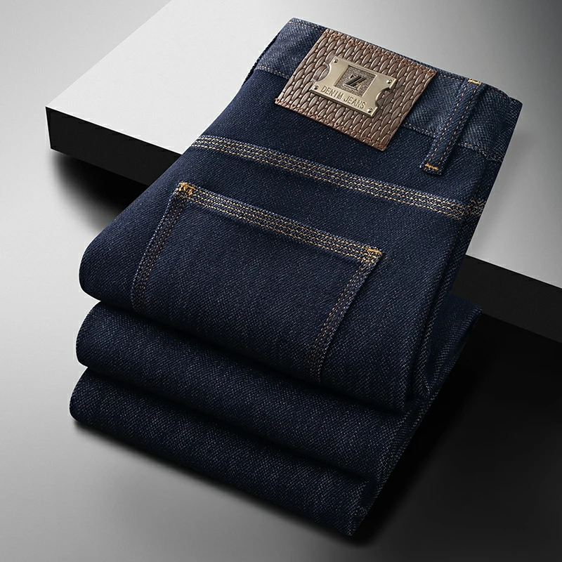 

New Men's Denim Jeans Casual Versatile High Waist Slim Fit Non-Stretch High-Tech Fabric Spring New Sle from Guangzhou Xinta...