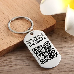 Personalizza foto regalo codice QR-portachiavi personalizzabile-portachiavi noleggio Tag ID zaino-Tag ID codice QR personalizzato