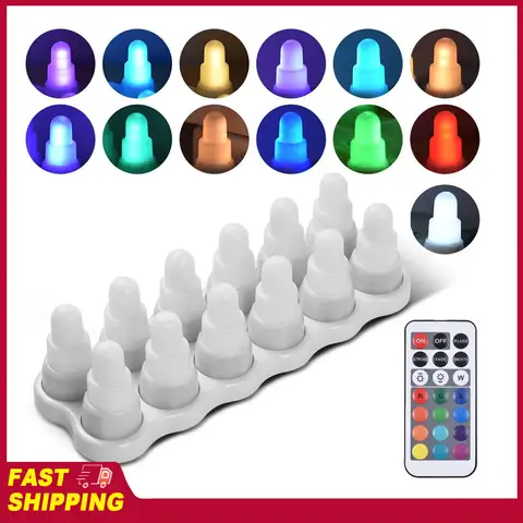12pcs USB Rechargeable Flameless LED Candles with Remote Control Smart Timer Flickering Tealights Tool for Wedding Dinner Table