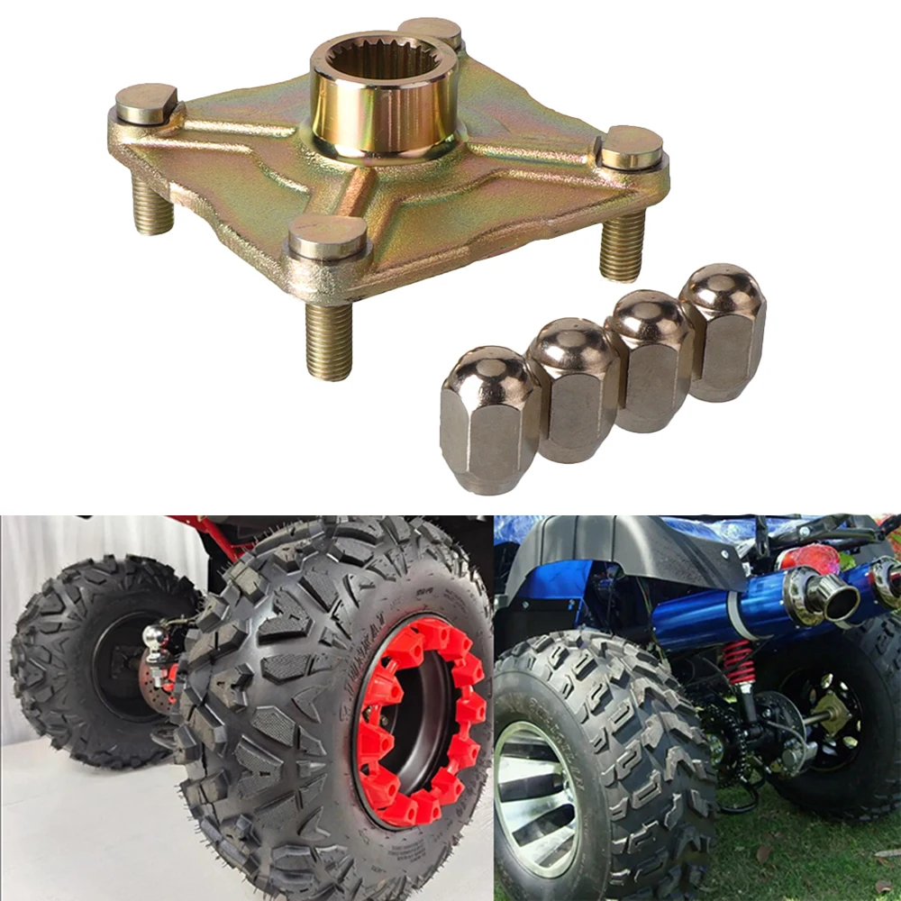 

23 Teeth 110mm 4 STUD M10x20mm Rear Wheel Hub Fit for ATV 110cc 125cc 150cc Electric Go Kart Golf Cart Buggy Quad Bike Parts
