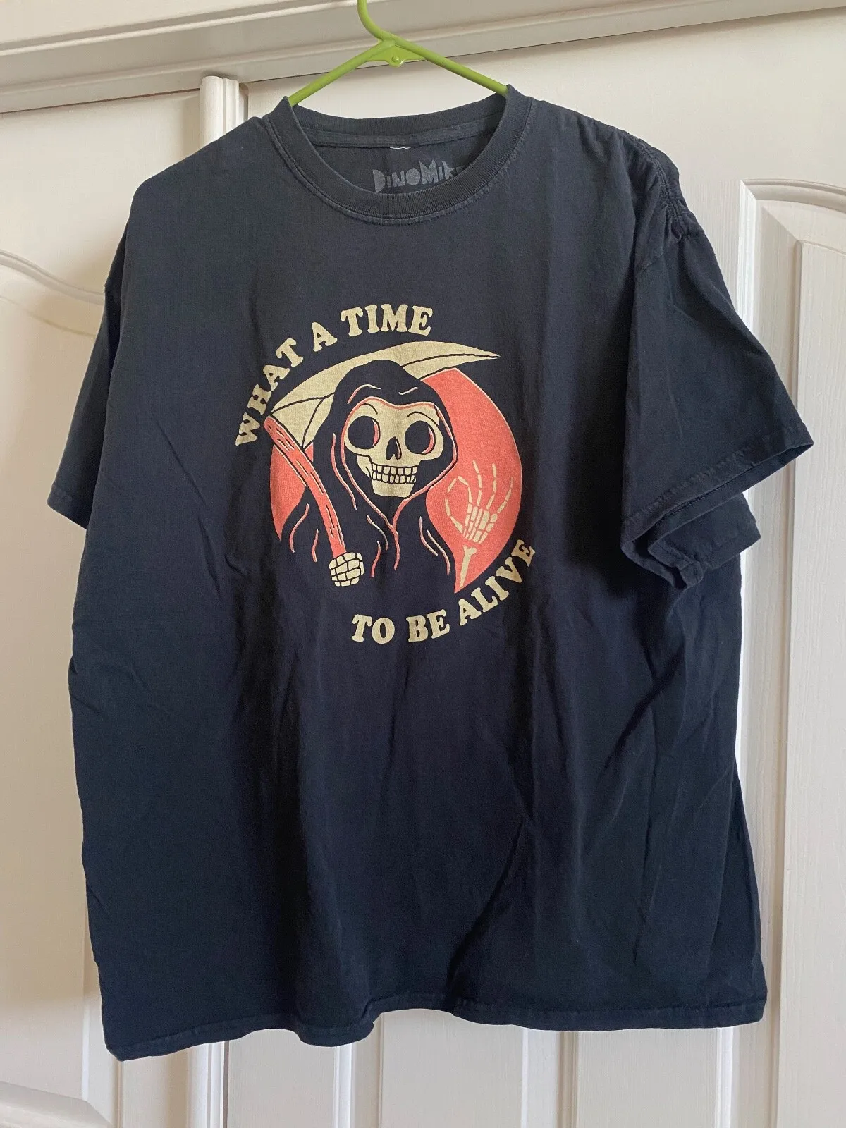 DinoMike Grim Reaper « What A Time To Be Alive » T-shirt noir XL