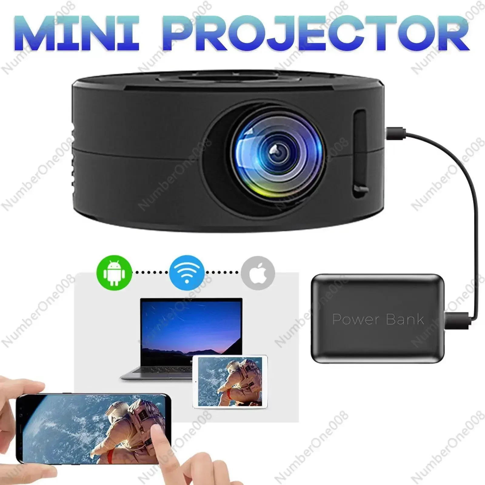 Yt200 Projector for Home Use Miniature Portable Mini Projector