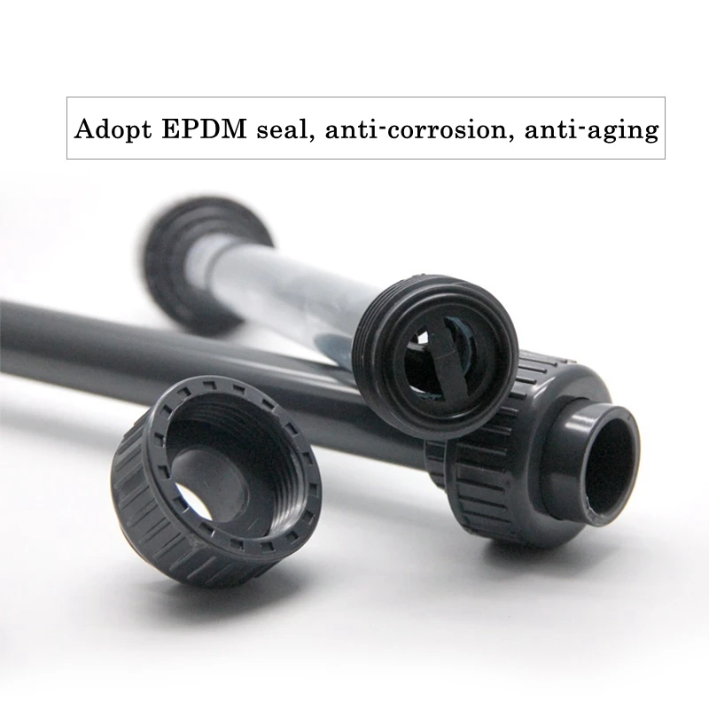 

1PC 20-40MM Helical Static Mixers Grey/Clear PVC Pipe Mixer Plastic Dosing Liquid Union SK Type Static Mixer