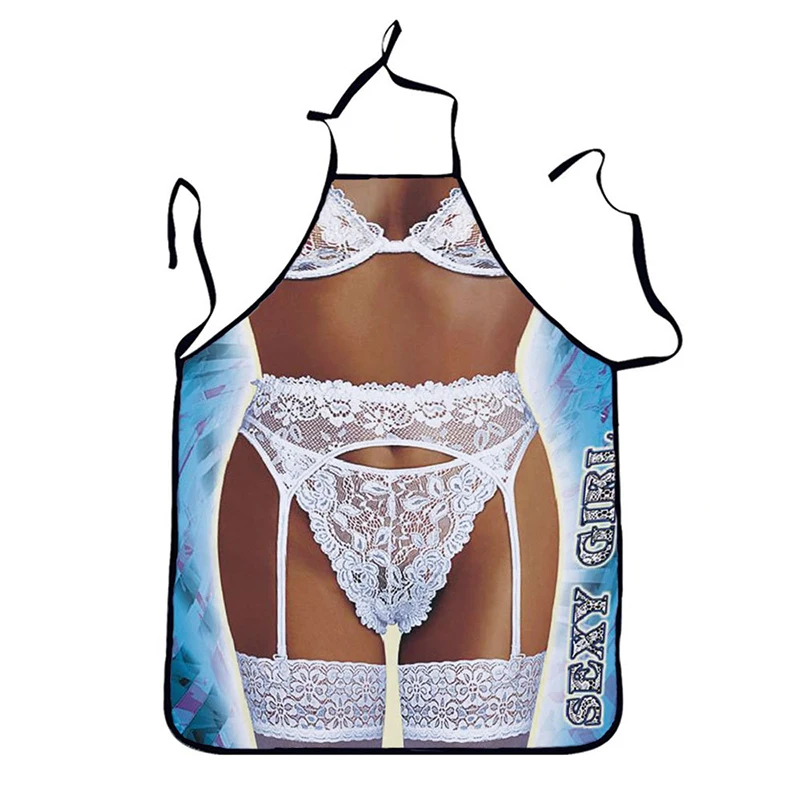 Sexy Bikini Muscular Man Apron Birthday Party Cartoon Wedding Party Fashion Apron Home Kitchen Cooking Cleaning Tools Apron