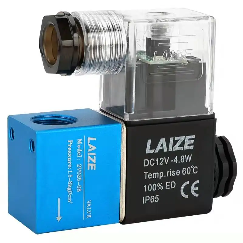 Électrovanne pneumatique à deux positions, commande de bobine, inversion, DC 24V, 12V, AC 220V, 2V025-08