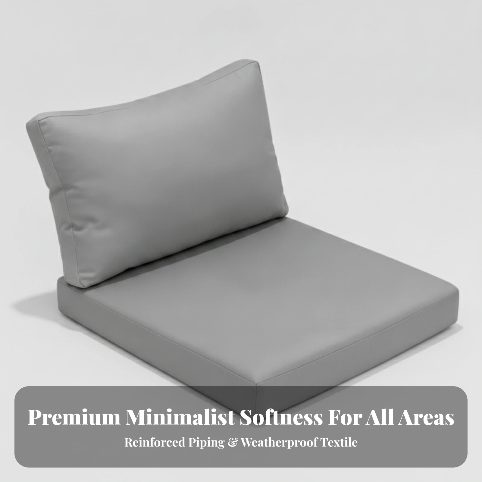 High Back Chair Cushion All-Season Chair Cushion with Backrest Seat Pad Thick Long-Lasting for Garden, Balcony